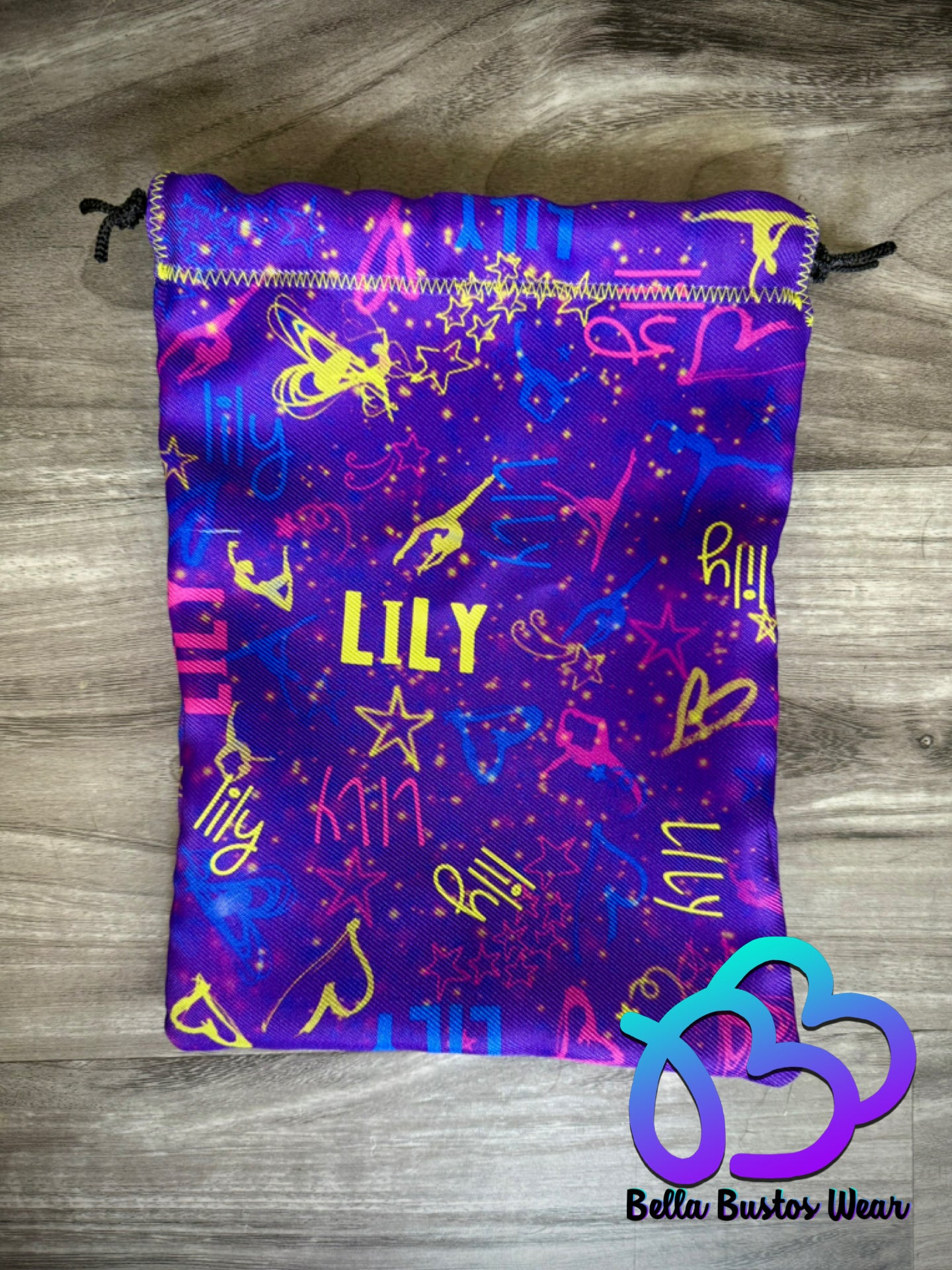 Purple Custom Name Grip Bag