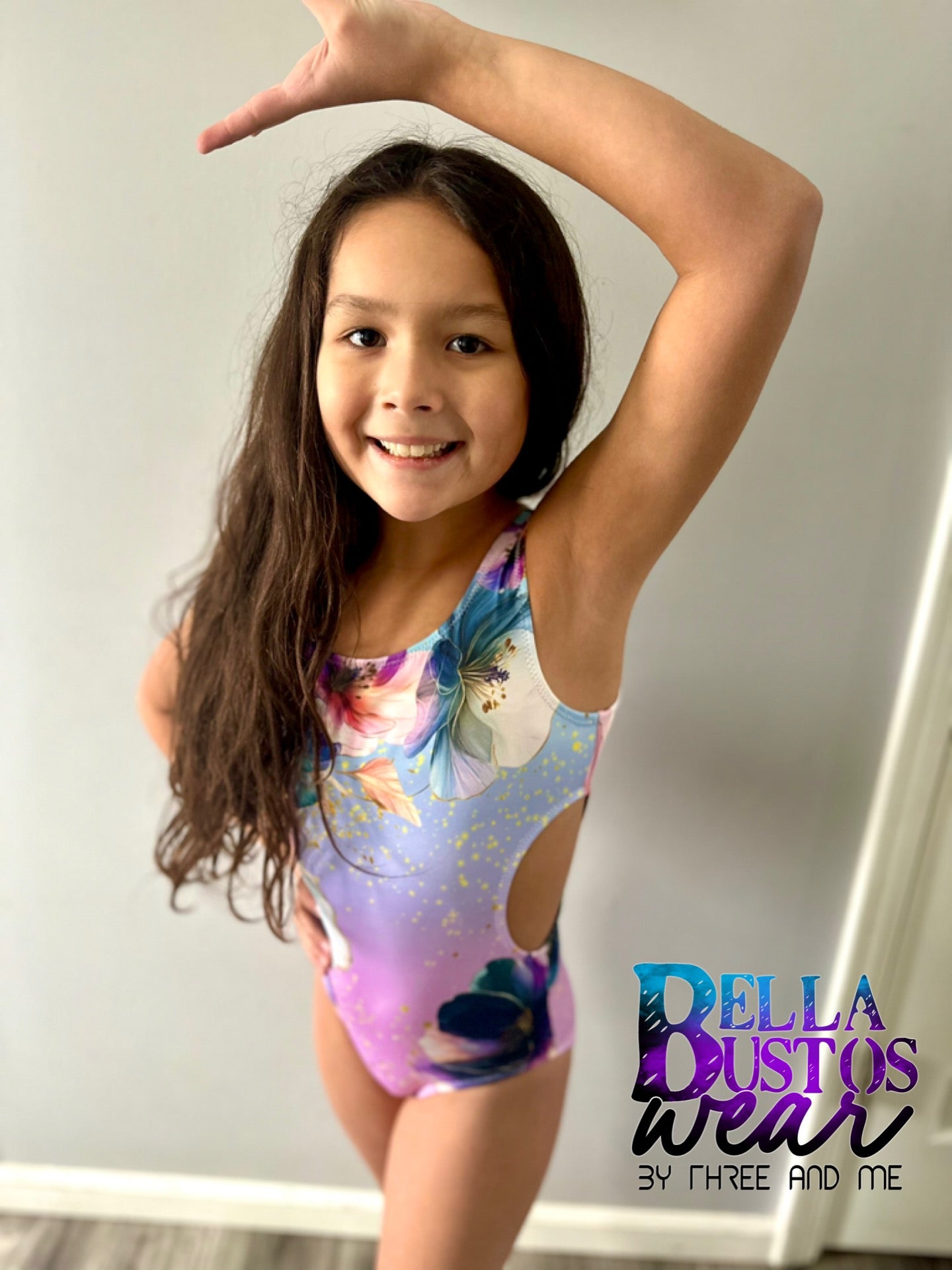Purple Floral Leotard