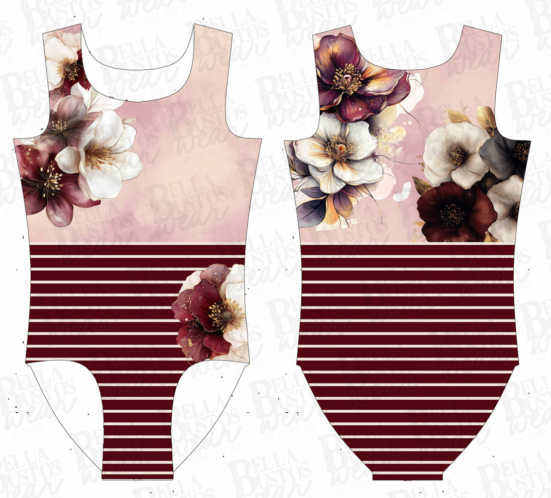 Rose Pink Floral Leotard