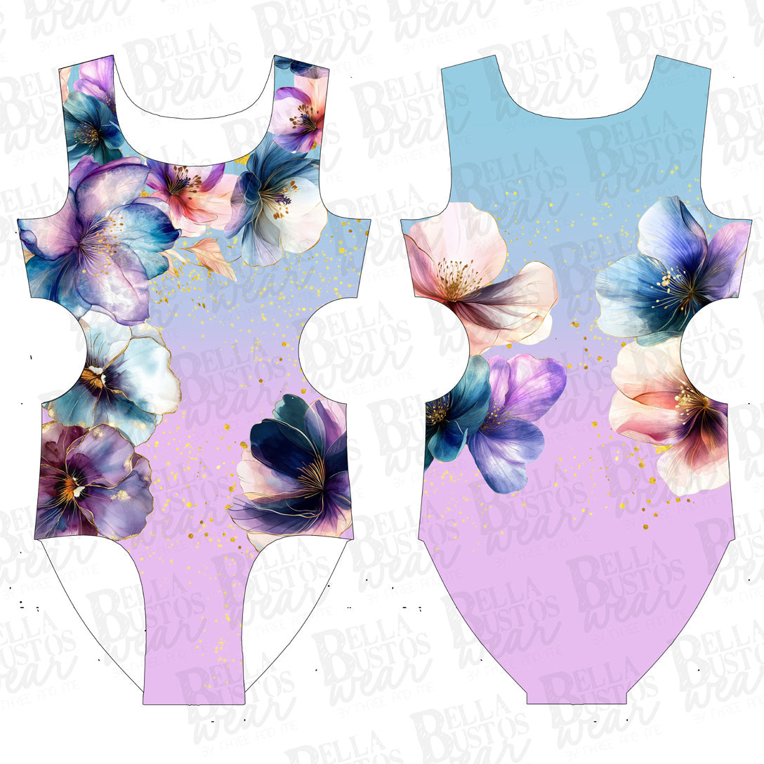 Purple Floral Leotard
