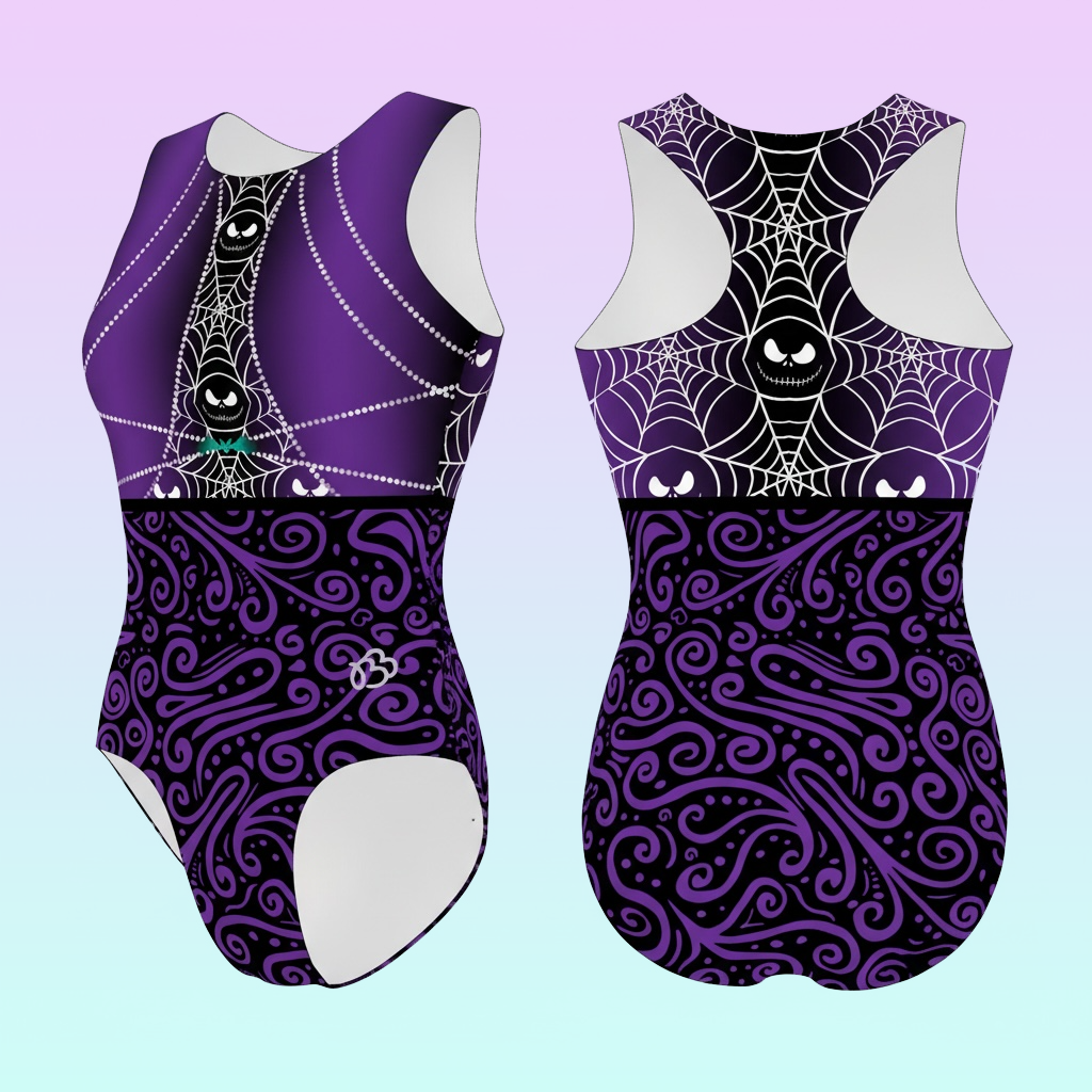 Webs and Skeleton Halloween Leotard