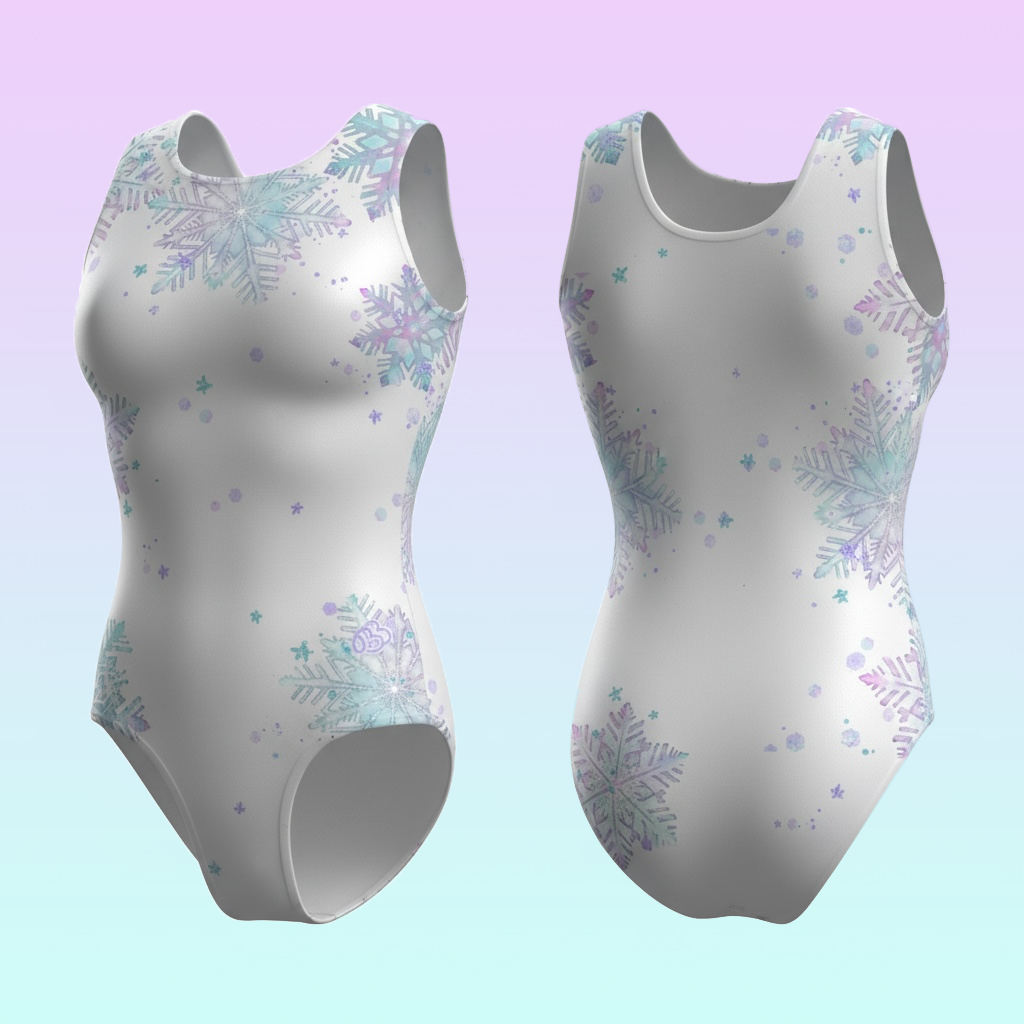 White Snowflakes Leotard