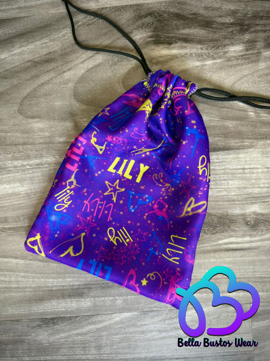 Purple Custom Name Grip Bag