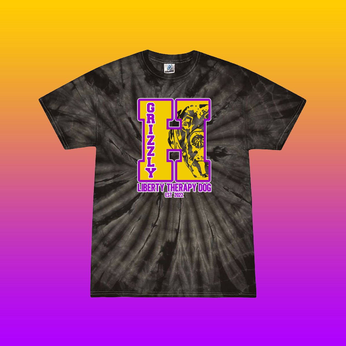 Youth/Adult Liberty Elementary Grizzly Tie-Dye T-Shirt (Design #6)
