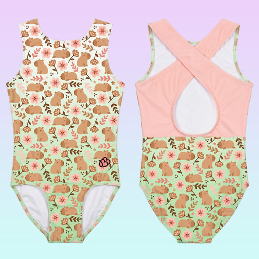 Capybara Floral Themed Leotard