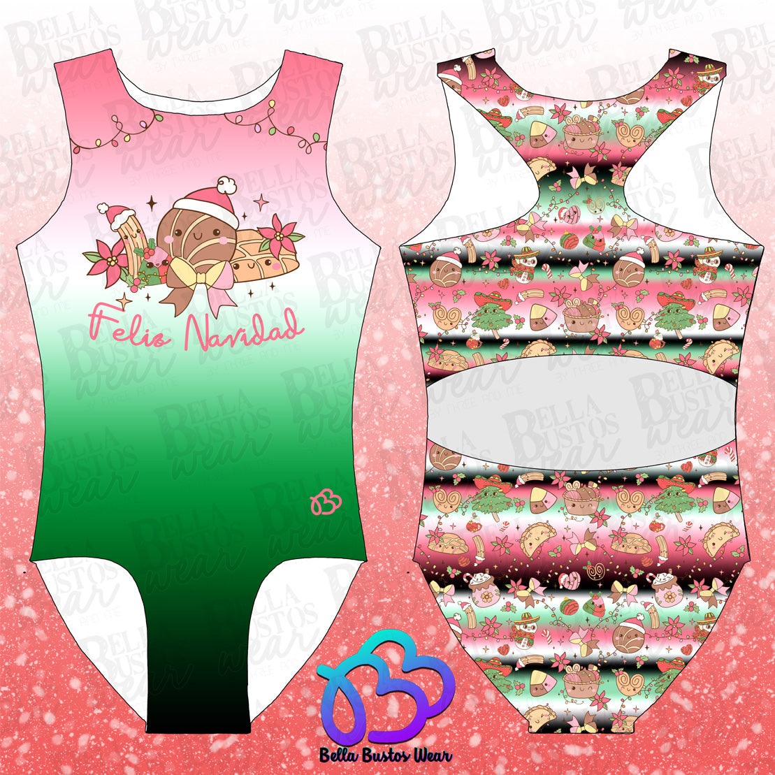 Feliz Navidad Pan Dulce Leotard