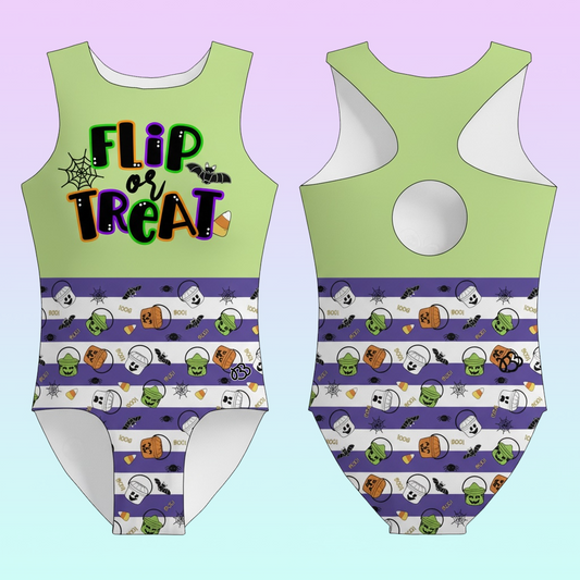 Flip or Treat Halloween Leotard