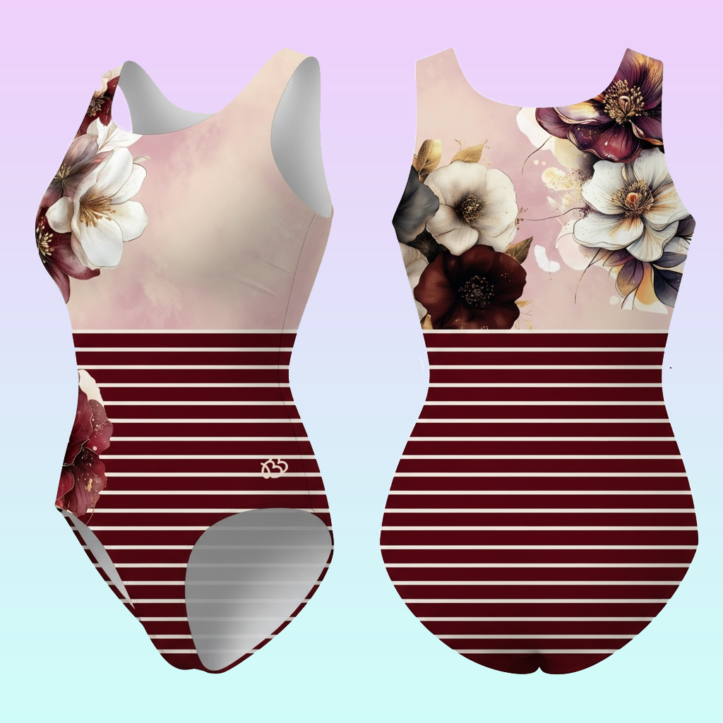 Rose Pink Floral Leotard