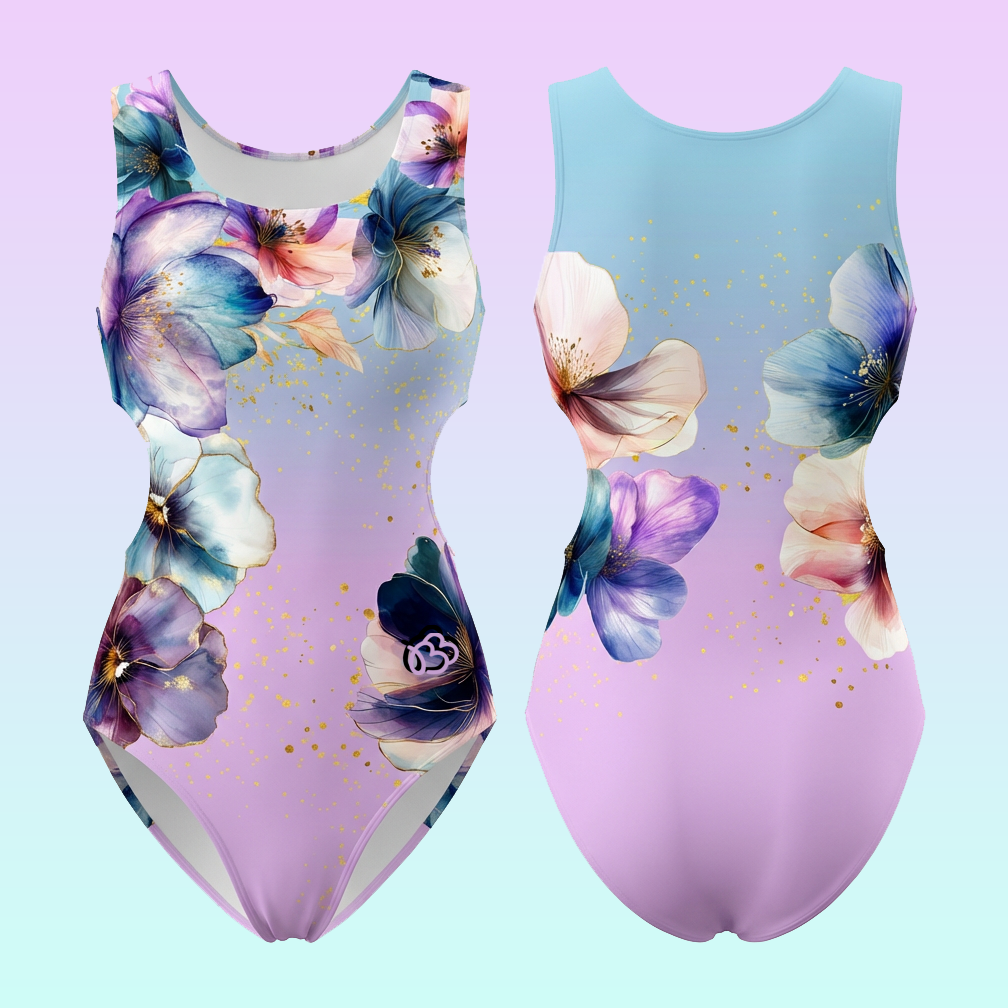 Purple Floral Leotard