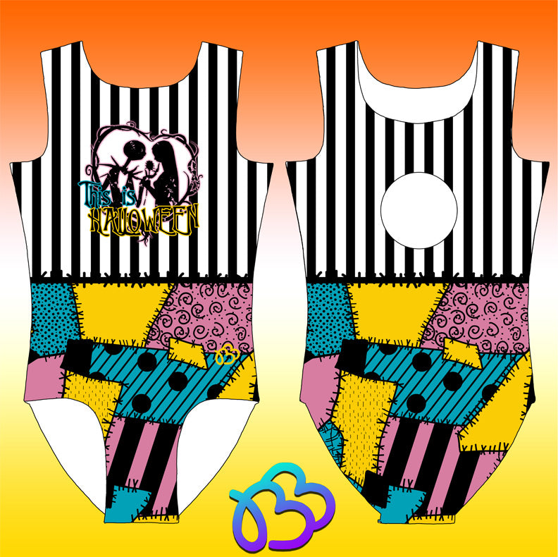 Stripes and Patches Halloween Leotard