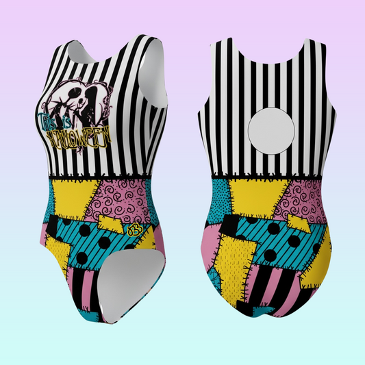 Stripes and Patches Halloween Leotard