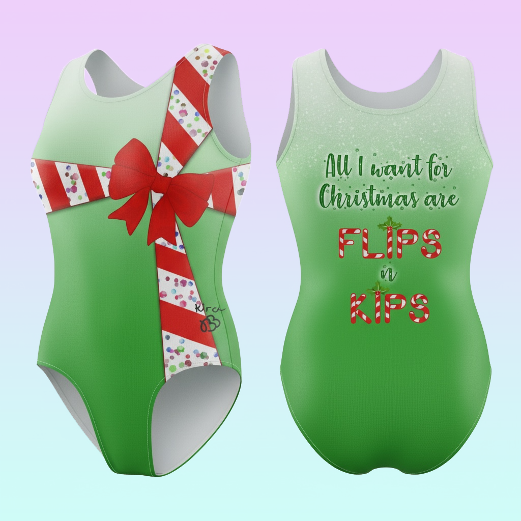Flips n Kips Kira Holiday Contest Leotard