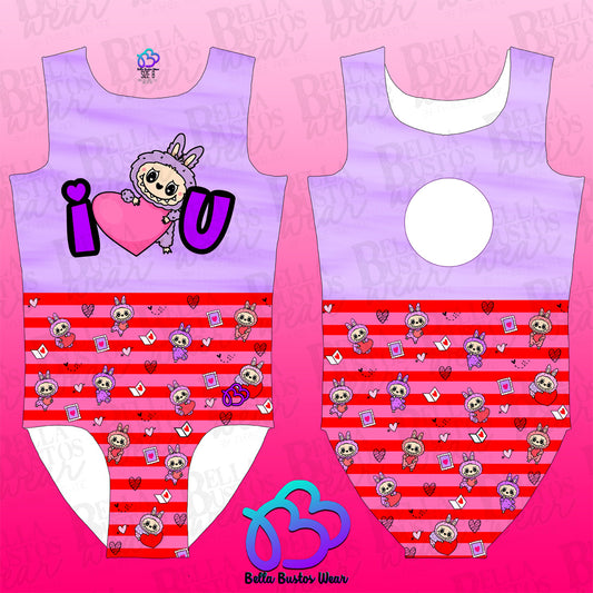 I Heart You Monster Valentine's Day Leotard