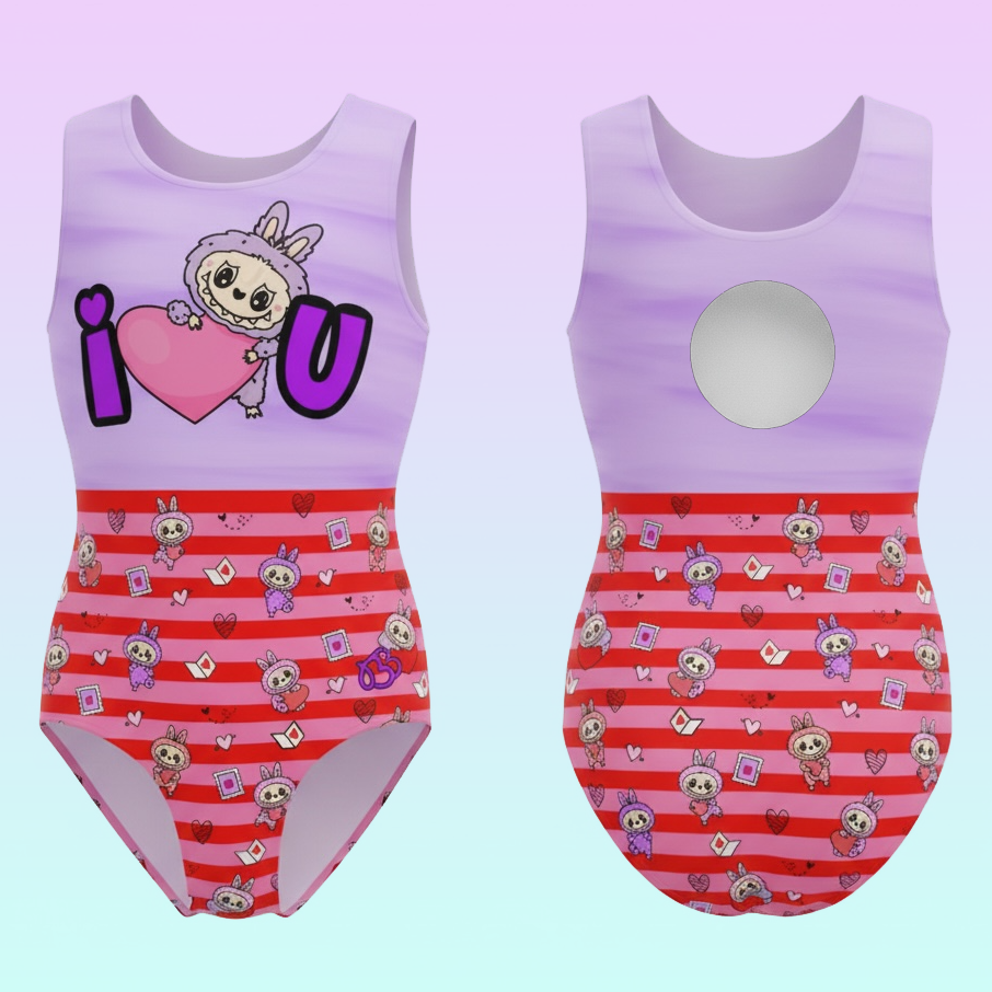I Heart You Monster Valentine's Day Leotard