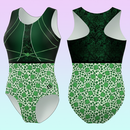 Leopard Shamrocks Leotard
