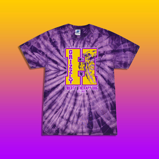 Youth/Adult Liberty Elementary Grizzly Tie-Dye T-Shirt (Design #6)