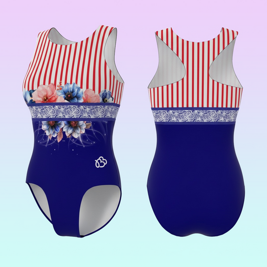 USA Floral Leotard